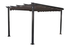 Pergola antracitgrå 300 x 300 x 220 cm